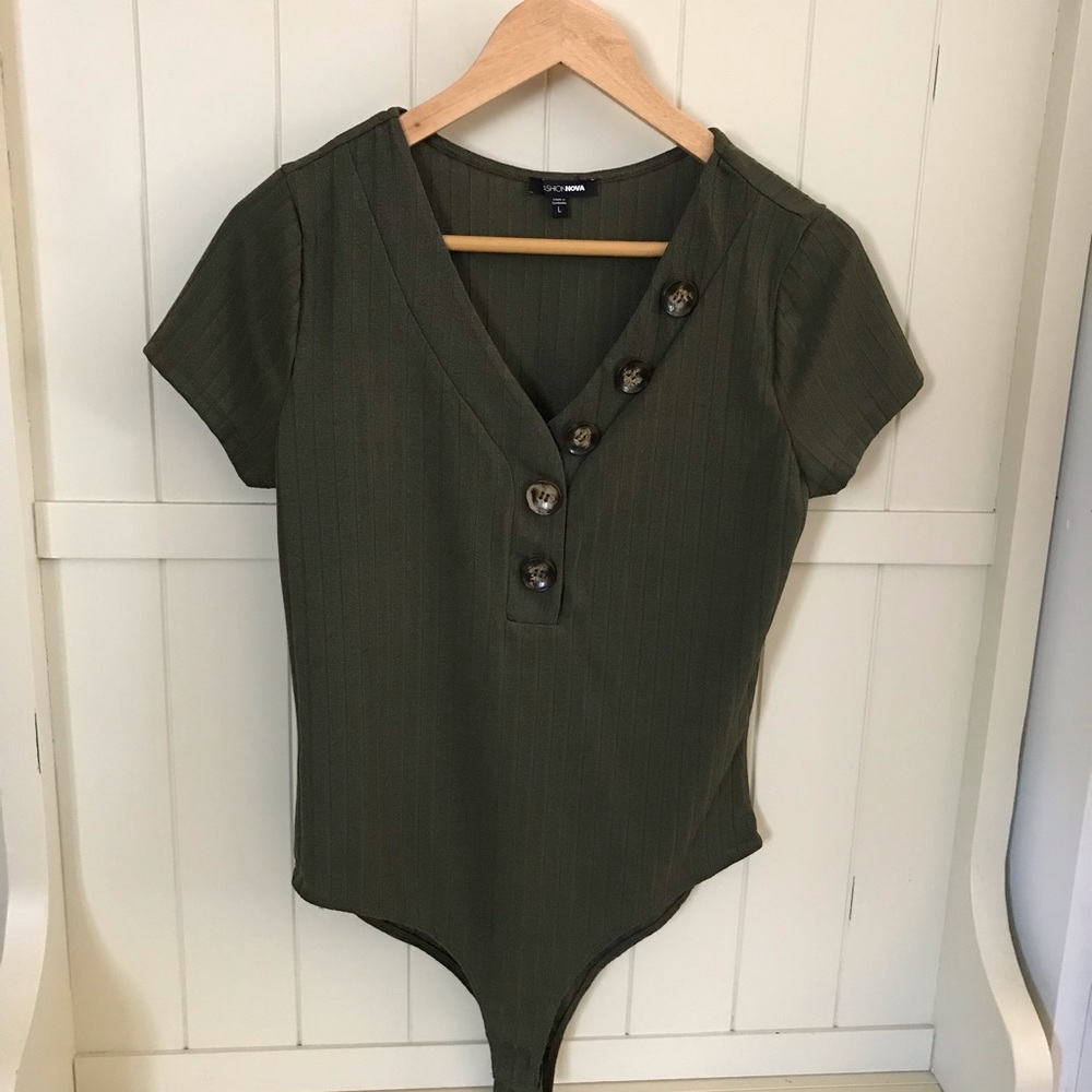 Olive green bodysuit